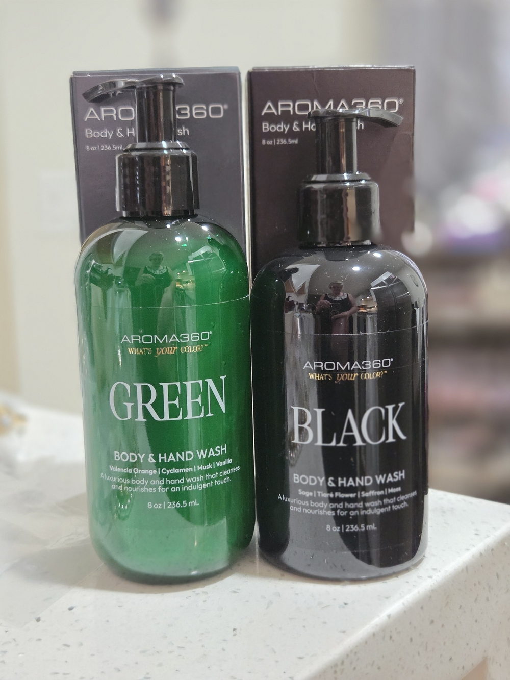 AROMA360 Green & Black Body & Hand Wash - 8oz Ea
